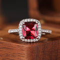 Luxury Square Chunky Faux Gemstone Ring For Women, Sparkling European Style Statement Jewelry view 3