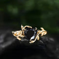 Sweet Cool Black Heart Thorn Ring For Women, Leaf Branch Heart Shape Fashion Jewelry Accessory view 5