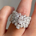 Luxury Sparkling Teardrop Proposal Ring For Women With Fine Inlaid Zircon Formal Dress Accessory view 2