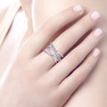 Elegant Simple Bridal Ring For Women, Classic Wax Setting Wedding Band Luxury Fashion Jewelry view 3