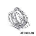 Elegant Simple Bridal Ring For Women, Classic Wax Setting Wedding Band Luxury Fashion Jewelry view 4