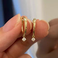 French Minimalist Round Geometric Pendant Earrings For Women, Daily Fashion Drop Jewelry view 1