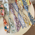 Colorful Tulip Floral Cloth Pull Tie Scarf Necklace For Women Summer Polka Dot Pastoral Neckerchief view 2