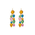 Light Luxury Alloy Zircon Teardrop Necklace Earrings Jewelry Set, Elegant Sparkly Collarbone Chain view 5