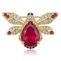 Alloy Rhinestone Bee Brooch Pin For Men's And Women's Apparel view 2