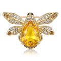 Alloy Rhinestone Bee Brooch Pin For Men's And Women's Apparel view 1