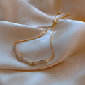 18K Gold Plated Copper Bamboo Bangle With Zircon Minimalist New Chinese Style Jewelry view 1