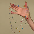 Light Luxury Colorful Glass Bead Layered Necklace Minimalist Geometric Round Choker view 4