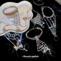 Copper Rhinestone Bow Ring Bracelet Bangle Elegant European Style Hand Jewelry For Women view 3
