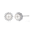 Elegant Banquet Stud Earrings Faux Pearl Zircon Inlaid Gentle Design Daily Jewelry For Women view 2