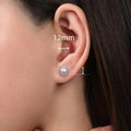 Elegant Banquet Stud Earrings Faux Pearl Zircon Inlaid Gentle Design Daily Jewelry For Women view 4