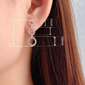 European American Sparkling Zircon Drop Earrings, Geometric Round Tassel Elegant Jewelry view 4