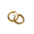 French Minimalist Copper Hoop Earrings, Geometric Plain Ear Cuffs For Elegant OL Style view 5