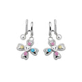 Faux Pearl Zircon Heart Cross Stud Earrings Sweet Cool Light Luxury Fashion Jewelry view 5