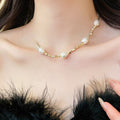 2026 French Vintage Faux Pearl Oval Geometric Collarbone Necklace Light Luxury Choker view 1