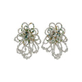 Vacation Style Glass Crystal Beaded Flower Tassel Drop Earrings With Silver Post view 5
