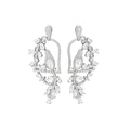 Copper Bird Cage Drop Earrings With Silver Pins, Full Rhinestone French Court Style Long Dangle Design view 5