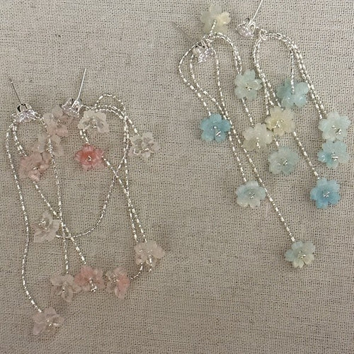 2026 Sweet Resin Lily Of The Valley Flower Tassel Long Drop Earrings