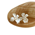 Alloy White Flower Pearl Stud Earrings, Versatile Light Luxury Fashion Jewelry view 5