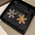 Light Luxury Copper Full Rhinestone Flower Pearl Brooch For Elegant Fashion Accessories view 3