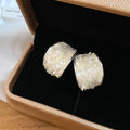 Mother Of Pearl Shell C-Shaped Geometric Stud Earrings For Women Light Luxury Minimalist Jewelry view 2