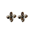 New Chinese Style Gradient Resin Flower Petal Stud Earrings With Baroque Pearl Vacation Jewelry view 5