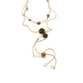Old Money Faux Pearl Sweater Necklace With Rhinestone Flower Beaded Design For Women view 5