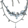 French Old Money Multi Layer Faux Pearl Teardrop Necklace For Women Light Luxury Collarbone Jewelry view 5