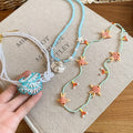 Vacation Style Faux Pearl Shell Goldfish Pendant Necklace For Women Sweet Dopamine Choker view 4