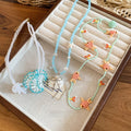 Vacation Style Faux Pearl Shell Goldfish Pendant Necklace For Women Sweet Dopamine Choker view 2