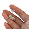 Copper Zircon Leaf Double Layer Clip-on Earrings Fashion Ear Cuff Jewelry For Non Pierced Ears view 5