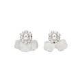 French Style Faux Pearl Cloud Petal Flower Stud Earrings For Women, Light Luxury OL Fashion view 5