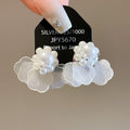 French Style Faux Pearl Cloud Petal Flower Stud Earrings For Women, Light Luxury OL Fashion view 1