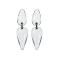 Resin Teardrop Pendant Drop Earrings With Silver Needle Posts Fashion OL Style view 5