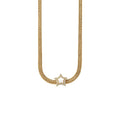 Copper Zircon Mother Of Pearl Star Necklace Sweet Cool Palace Style Clavicle Chain view 5
