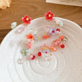 Resin Fabric Flower Stud Earrings For Women Fresh Sweet Beach Vacation Niche Design Jewelry view 2