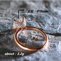 Rose Gold Tone Crown Setting Ring with Clear Stone view 5