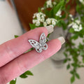 Light Luxury Butterfly Zircon Copper Ear Cuff Clip-on Earrings For Women No Piercing view 3