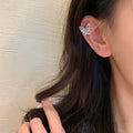 Light Luxury Butterfly Zircon Copper Ear Cuff Clip-on Earrings For Women No Piercing view 4