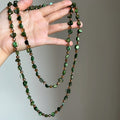 Bohemian Green Shell Beaded Layered Long Necklace For Women Irregular Geometric Ethnic Summer Choker view 1