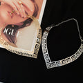 Iron Metal Open Collar Heart Choker Necklace For Women Old Money Vintage Statement Jewelry view 2