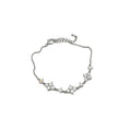 Korean Minimalist Copper Zircon Geometric Diamond Flower Bangle For Women Fashion Jewelry view 5