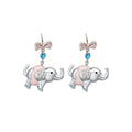 Cartoon Resin Bow Elephant Stud Earrings With Zircon Accents, Sweet Light Luxury Style view 5