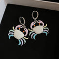 Cute Cartoon Enamel Crab Copper Earrings Light Luxury Minimalist Animal Ear Cuffs view 4