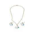 French Minimalist Copper Starfish Pearl Earrings And Necklace Jewelry Set For Vacation Style view 5