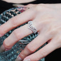 Stackable V Shape Ring For Women, Light Luxury Geometric Half Circle Band Korean Jewelry view 3