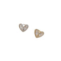 Light Luxury Copper Heart Zircon No-Piercing Ear Cuff Clip-on Earrings For Women view 5