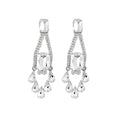 Luxury Crystal Copper Long Drop Earrings For Women, Rhinestone Teardrop Vintage Court Banquet Style view 5
