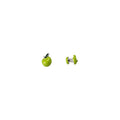 Copper Silver Pin Green Apple Stud Earrings For Women Cute Mini Fruit Y2K Sweet Cool Style view 5