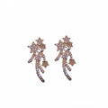 Light Luxury Copper Star Zircon Meteor Clip-on Earrings for Women No Piercing view 5